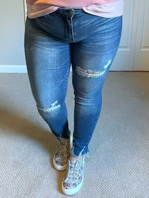 Judy Blue High-Rise Distressed Skinny Jeans