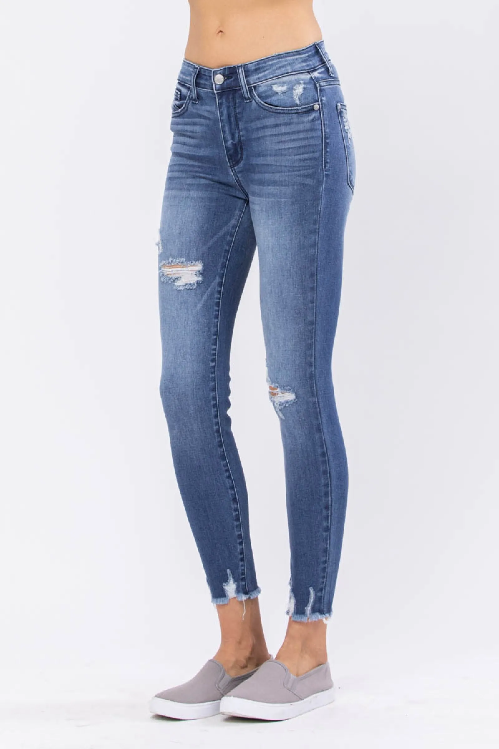Judy Blue High-Rise Distressed Skinny Jeans