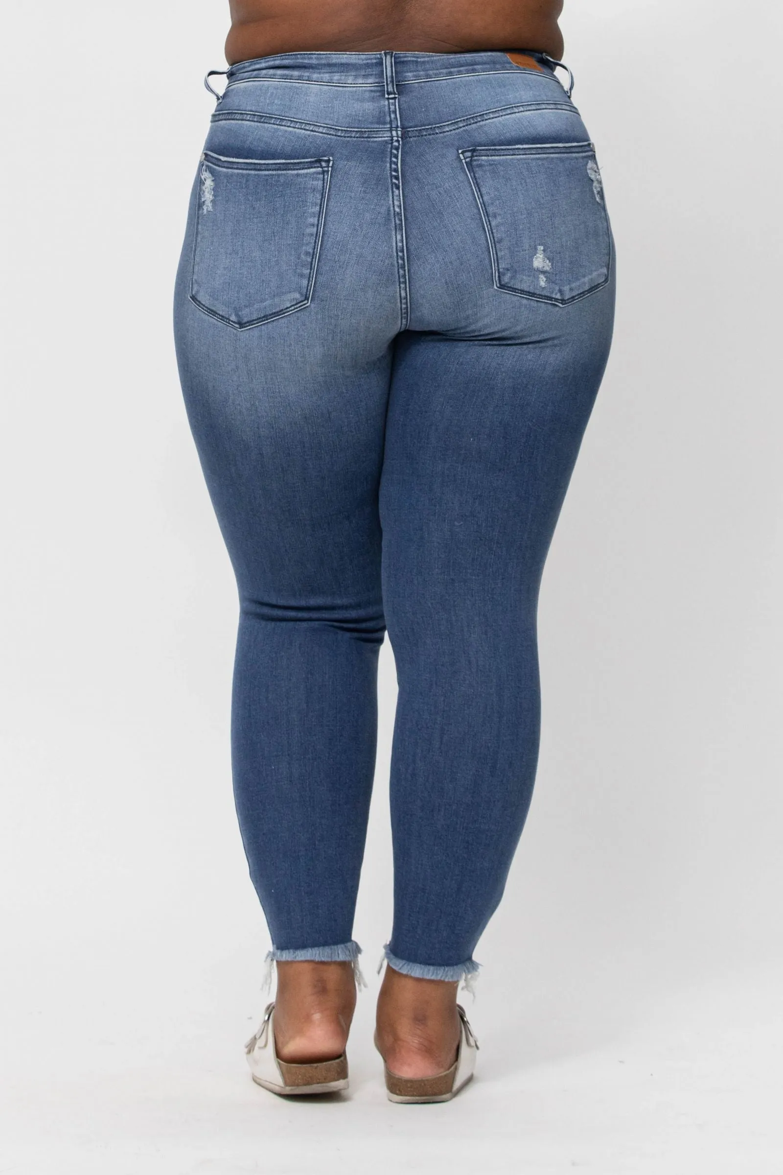 Judy Blue High-Rise Distressed Skinny Jeans