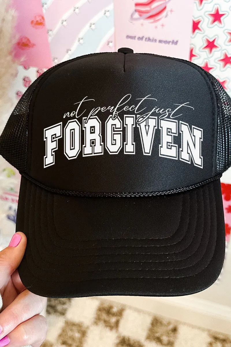 Just Forgiven Otto Black Foam Front Trucker Hat