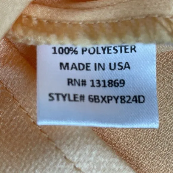 Ke.ned.ik Sleeveless Midi Slip Dress Women’s Size Large Sherbet Orange Draped