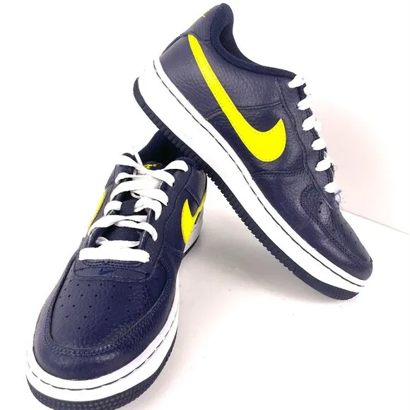 KIDS NIKE AIR FORCE 1 LOW NAVY BLUE GRADE-SCHOOL DV7762-400 SIZE 5.5Y