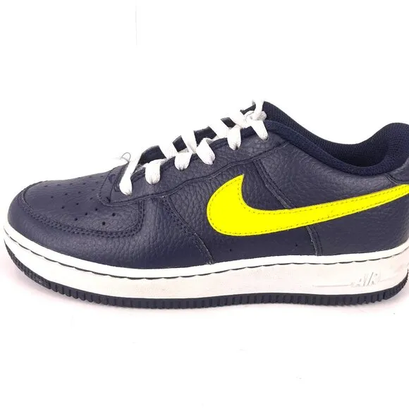 KIDS NIKE AIR FORCE 1 LOW NAVY BLUE GRADE-SCHOOL DV7762-400 SIZE 5.5Y