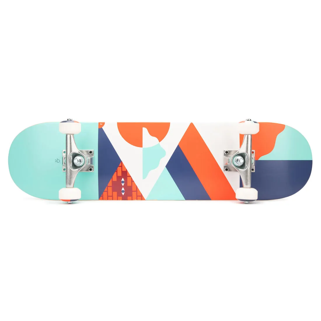 Kids' Skateboard 8-12 Years CP100 Mid Size 7.6" - Geometric