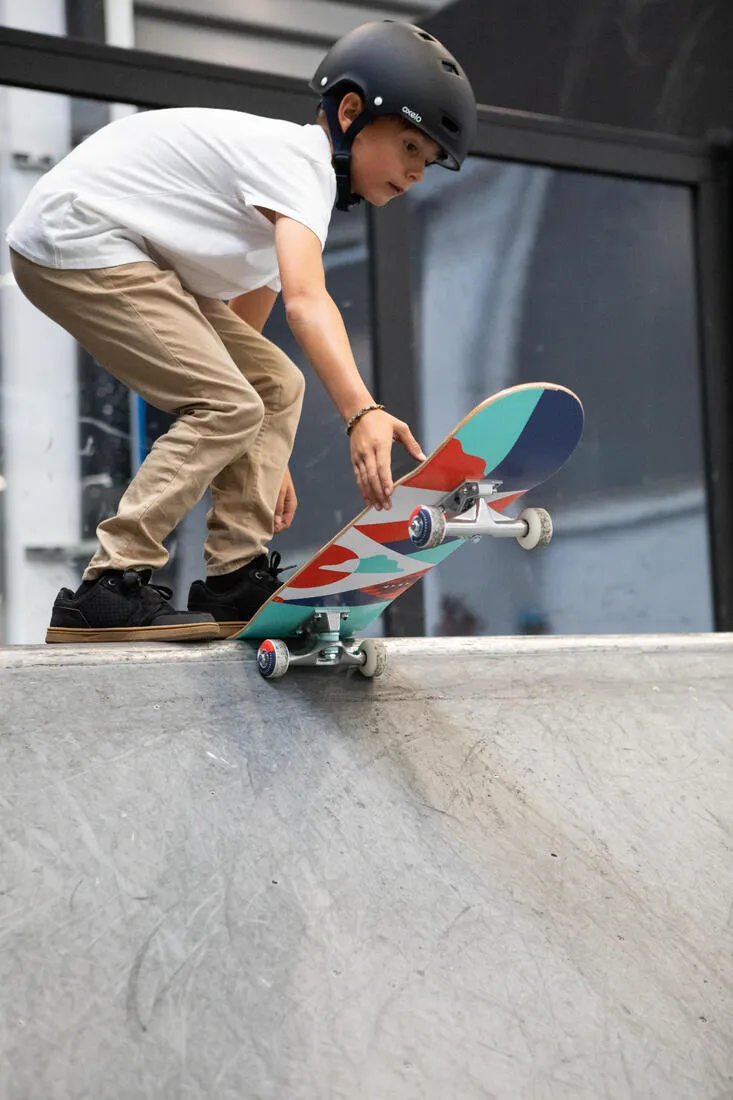 Kids' Skateboard 8-12 Years CP100 Mid Size 7.6" - Geometric