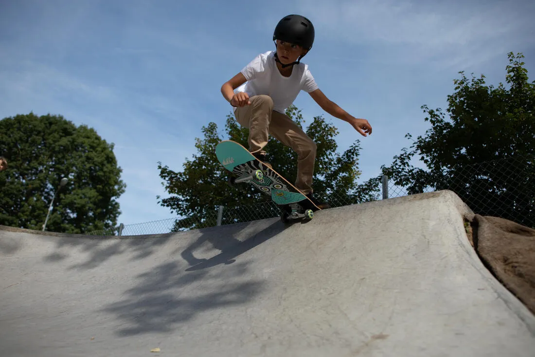 Kids' Skateboard 8-12 Years CP100 Mid Size 7.6" - Geometric