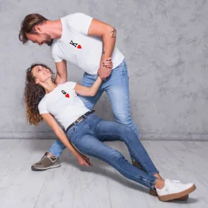 King & Queen of Hearts Couple T-Shirt