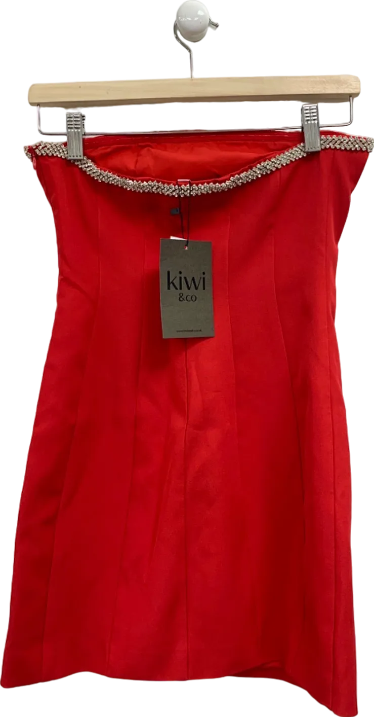 Kiwi & Co. Red Strapless Dress UK 6