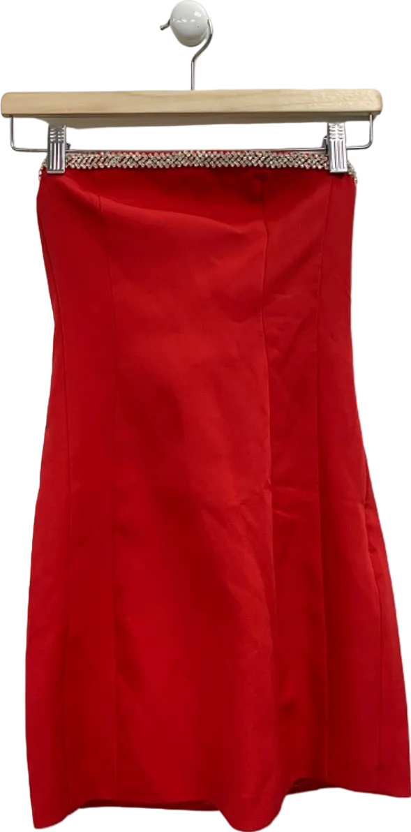 Kiwi & Co. Red Strapless Dress UK 6
