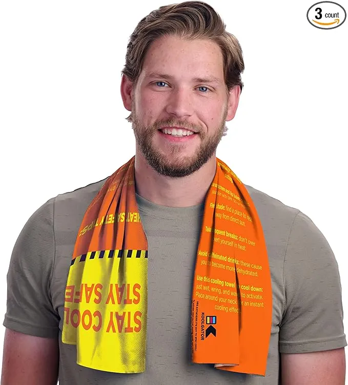 KOOLGATOR SPF 30 Cooling Towel for Face & Neck - Cooling Towels for Sports, Athletes, Gym, and Hot Weather - Men, Women & Kids