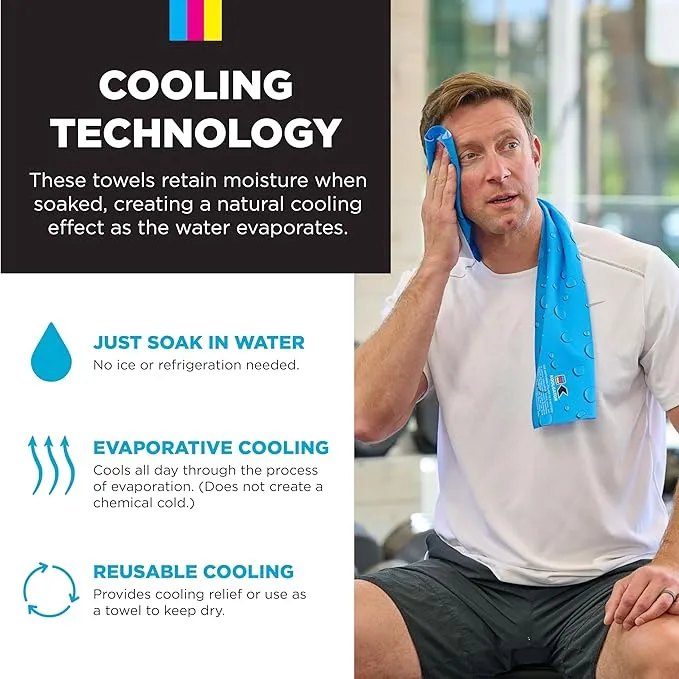 KOOLGATOR SPF 30 Cooling Towel for Face & Neck - Cooling Towels for Sports, Athletes, Gym, and Hot Weather - Men, Women & Kids