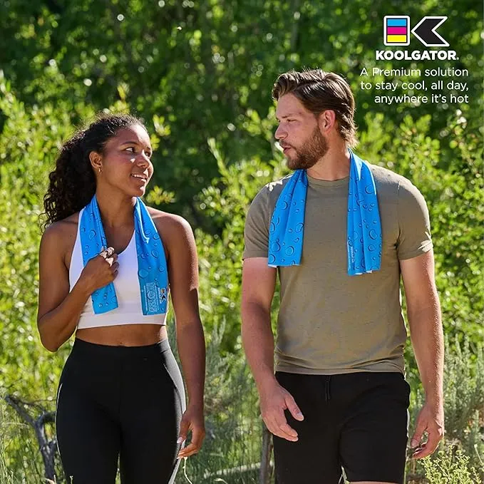 KOOLGATOR SPF 30 Cooling Towel for Face & Neck - Cooling Towels for Sports, Athletes, Gym, and Hot Weather - Men, Women & Kids