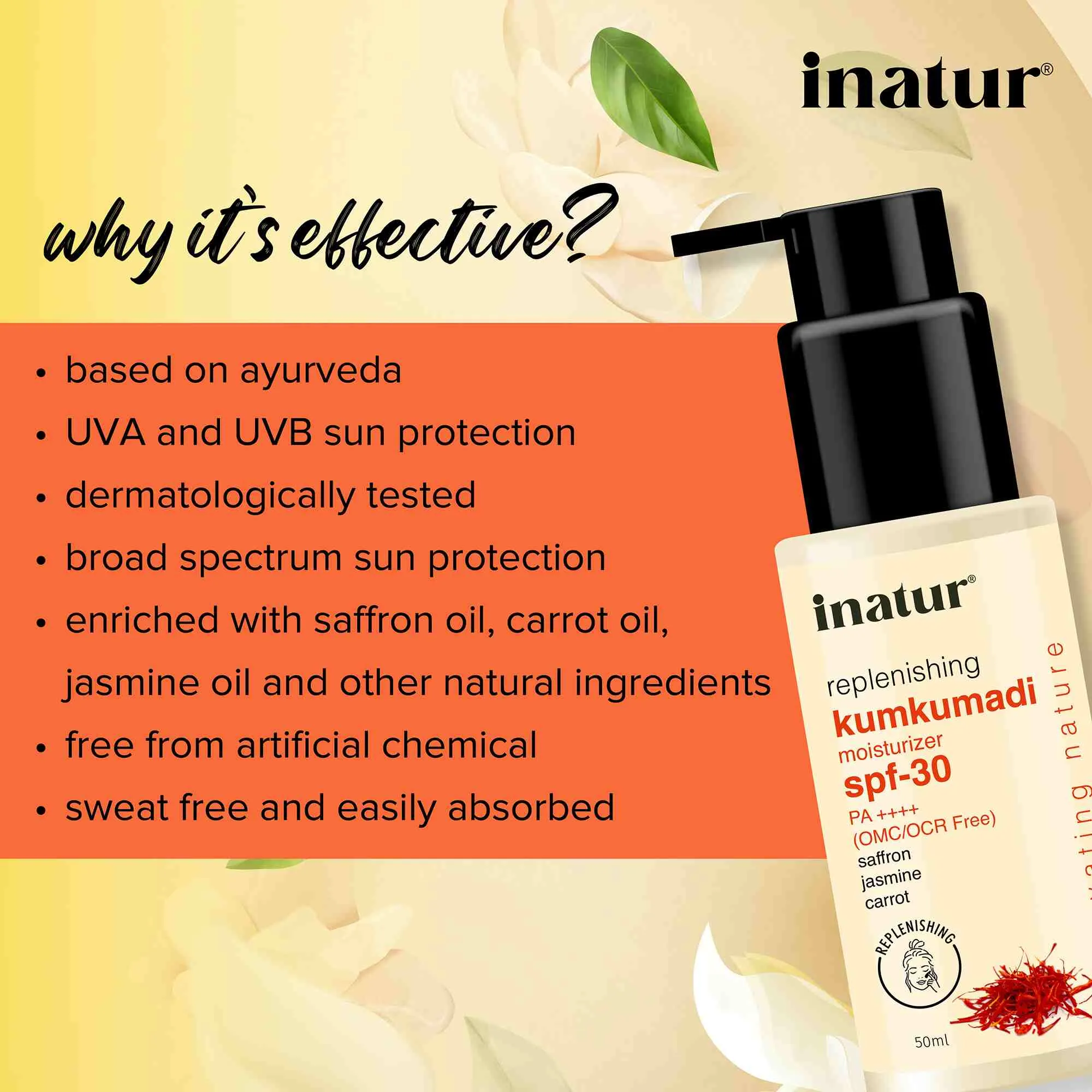 Kumkumadi Sunscreen with SPF30 - 50ml