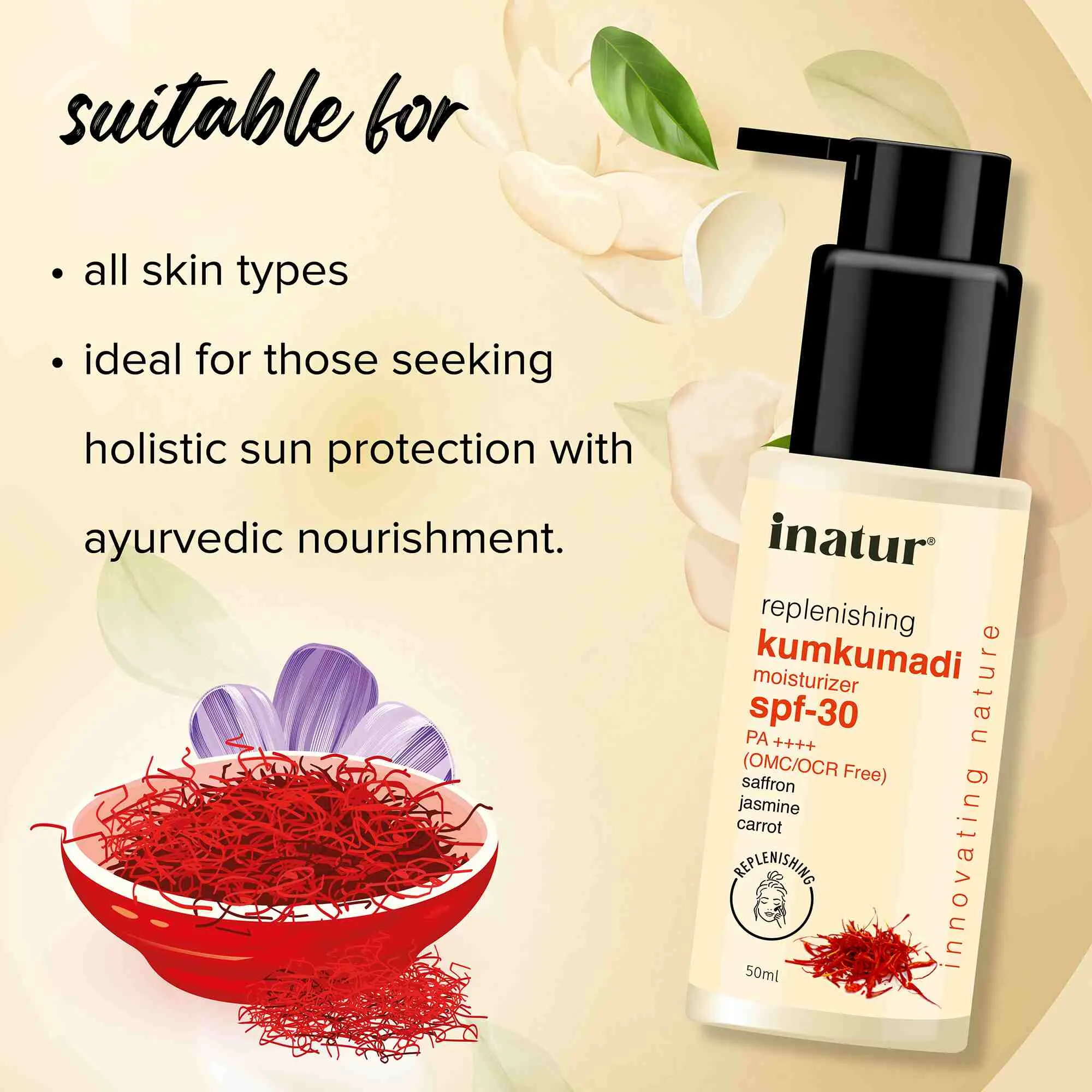 Kumkumadi Sunscreen with SPF30 - 50ml