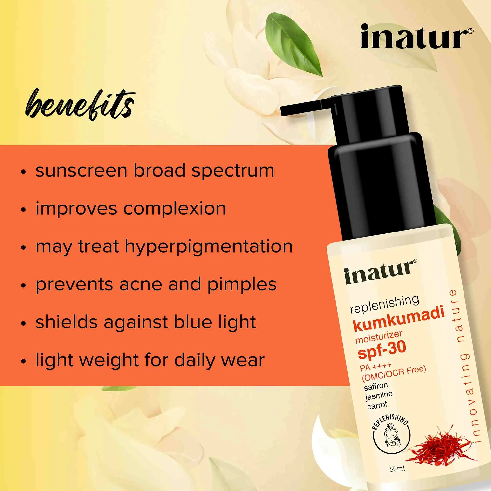 Kumkumadi Sunscreen with SPF30 - 50ml