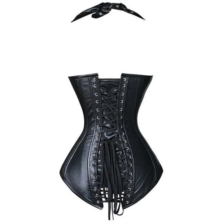 Lace Up Leather Corset - 2 Color Variants