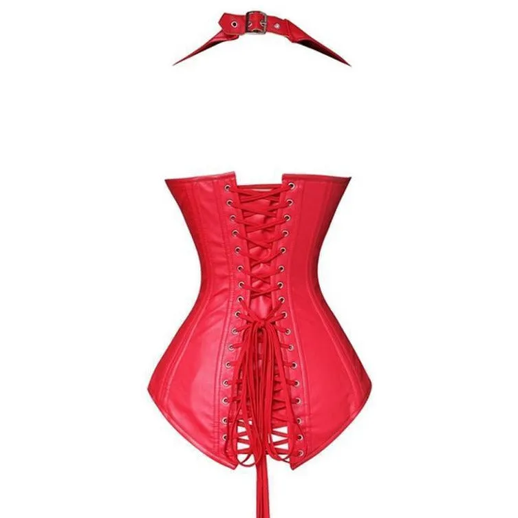 Lace Up Leather Corset - 2 Color Variants