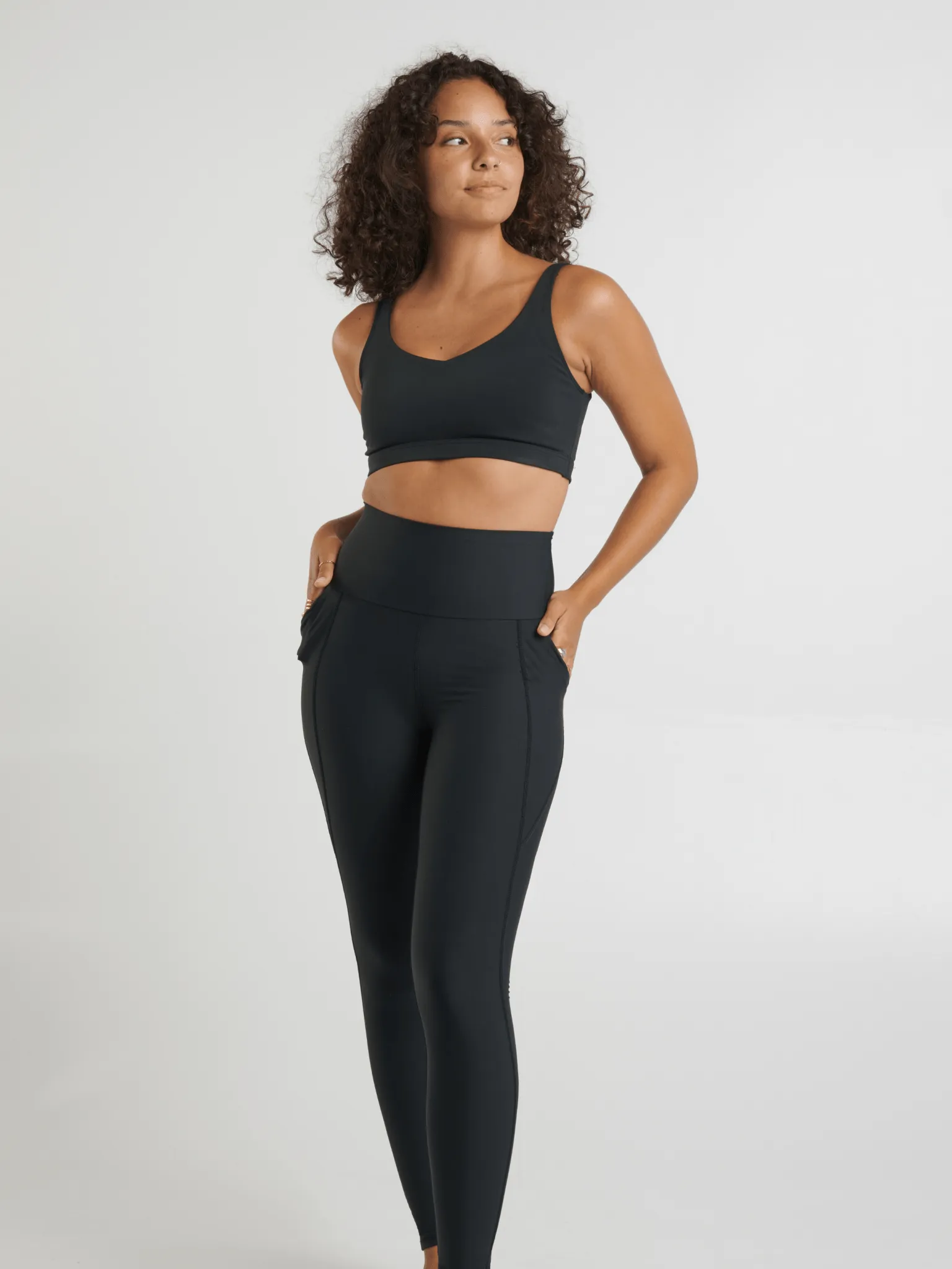 Legging Ultra Taille Haute avec Poches Ecoflex - Noir