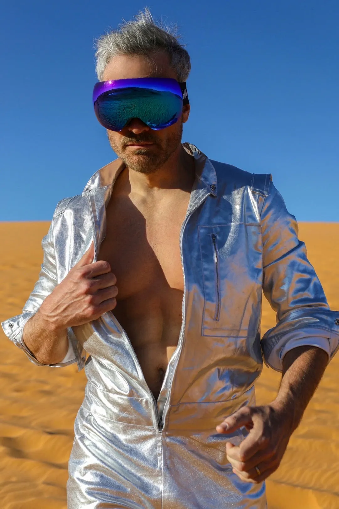 Lemuria 009 Men's Silver Jumpsuit by Dani Watanabe