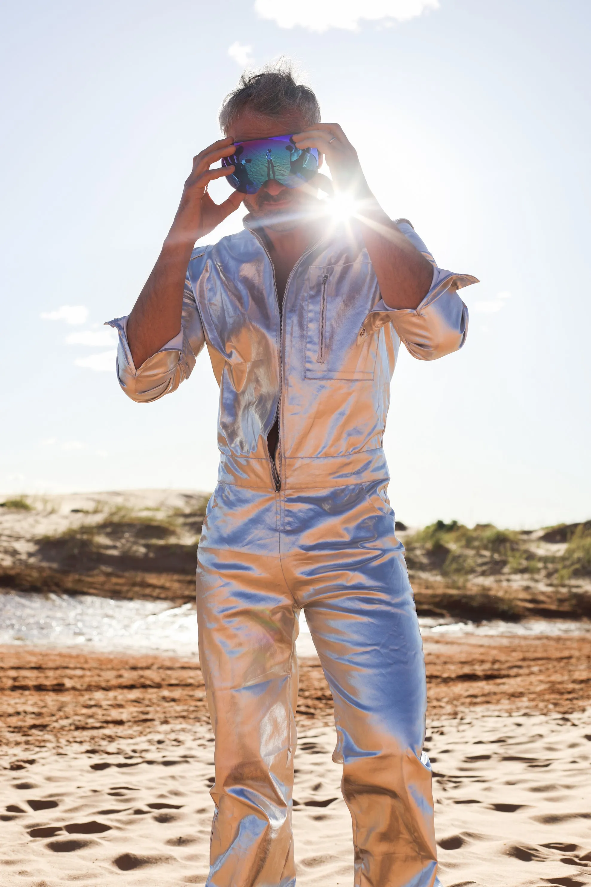 Lemuria 009 Men's Silver Jumpsuit by Dani Watanabe