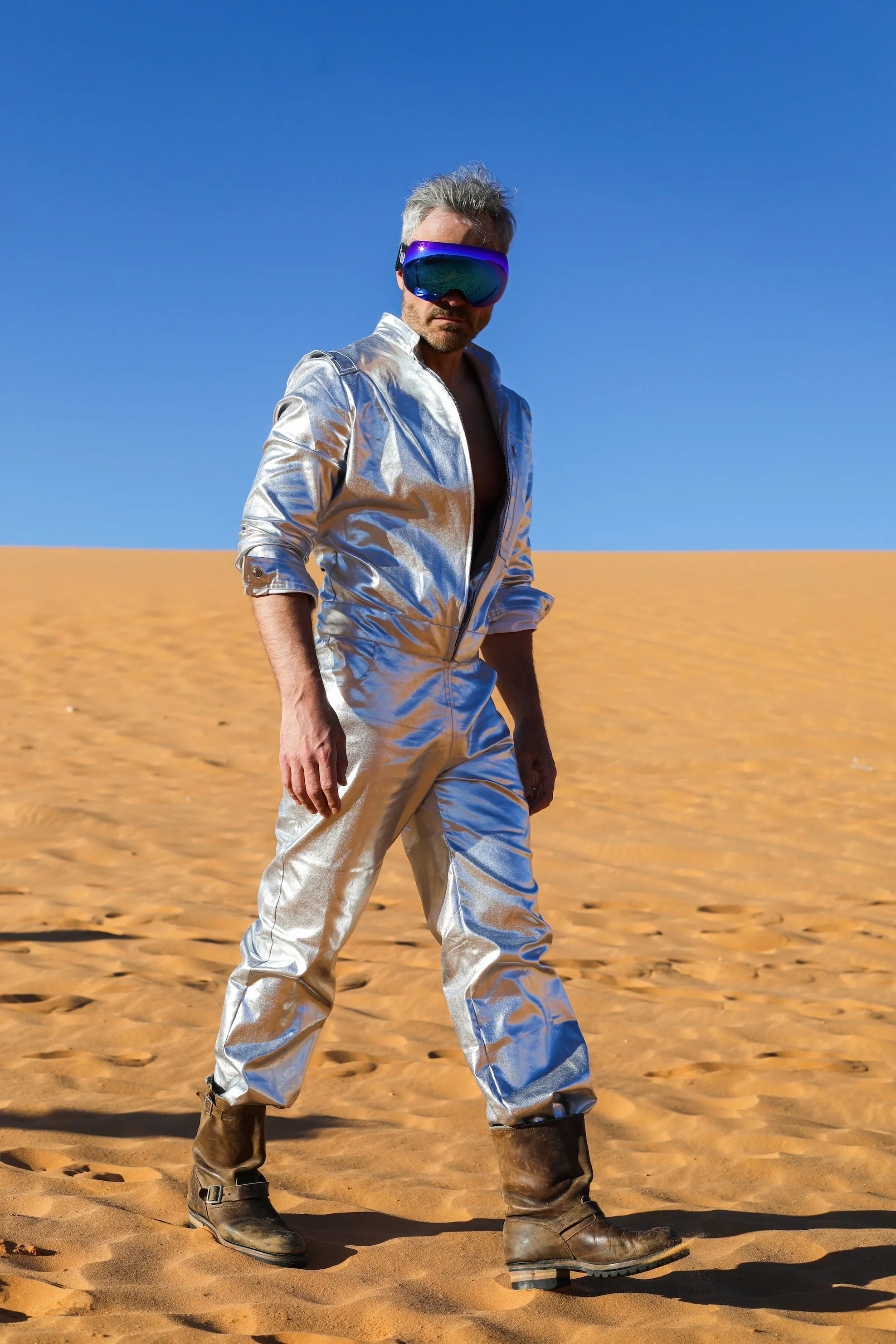 Lemuria 009 Men's Silver Jumpsuit by Dani Watanabe