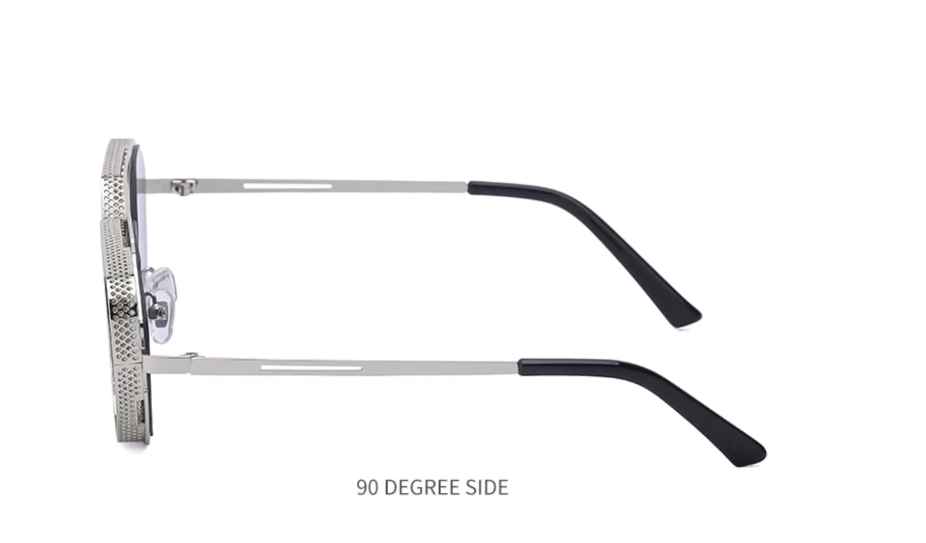 Lentes de Sol ENZO-1 Geo Metal Steampunk Hipster Dark Italian Designer Trendy