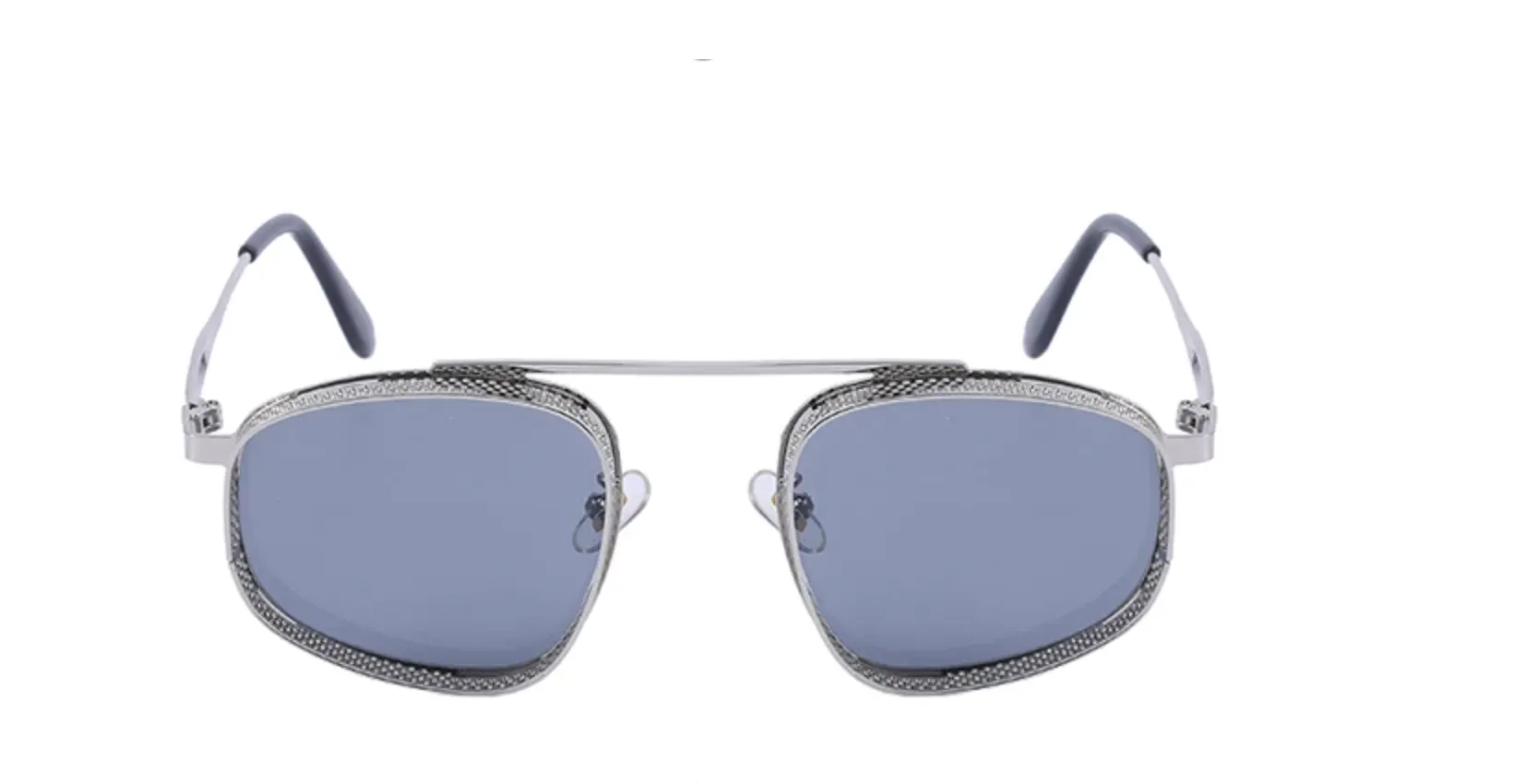 Lentes de Sol ENZO-1 Geo Metal Steampunk Hipster Dark Italian Designer Trendy