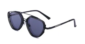 Lentes de Sol ENZO-1 Geo Metal Steampunk Hipster Dark Italian Designer Trendy