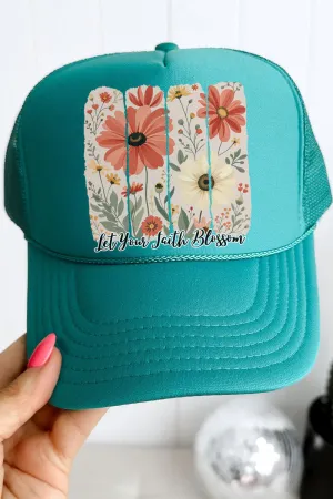 Let Your Faith Blossom Otto Jade Foam Front Trucker Hat