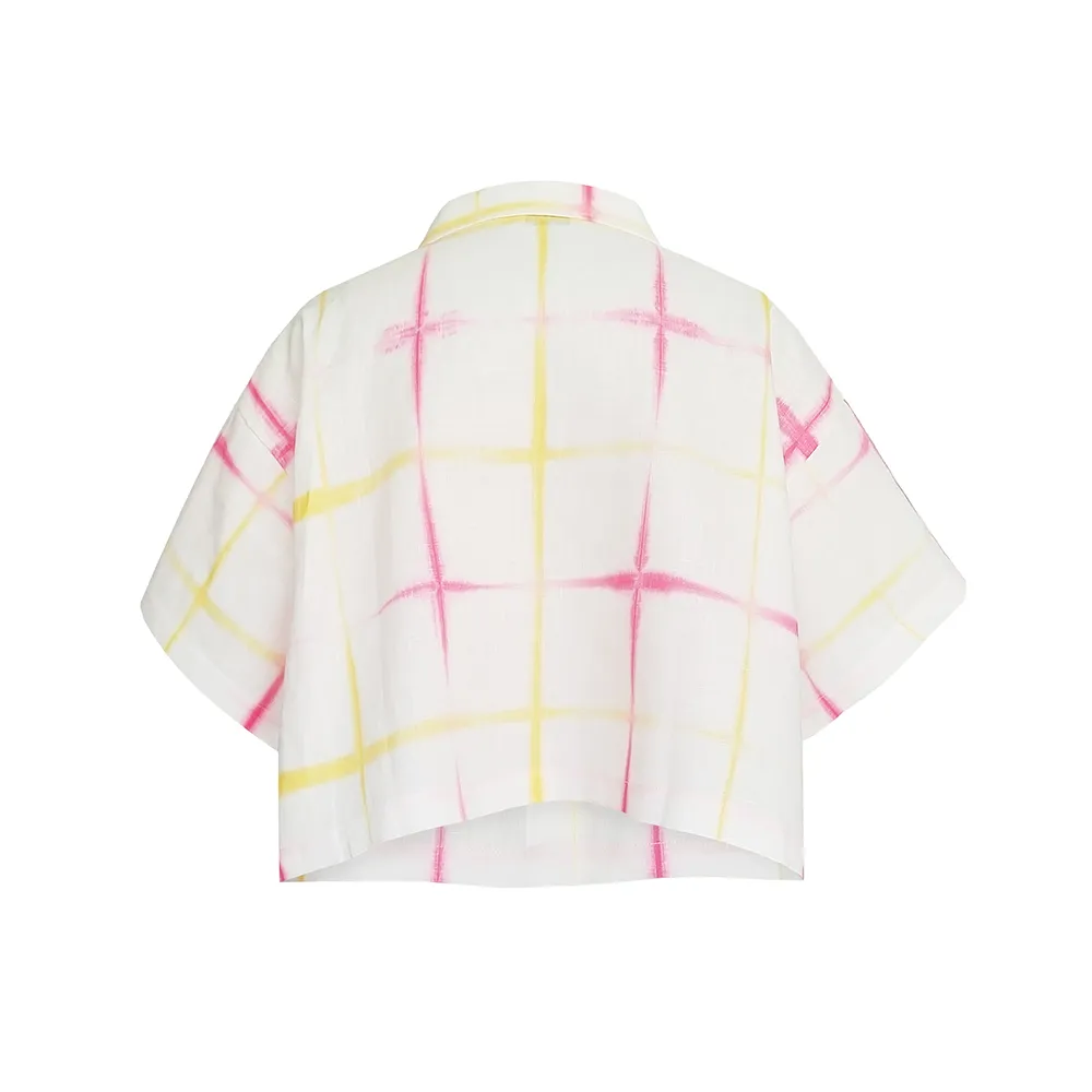 Linen Cropped Shirt