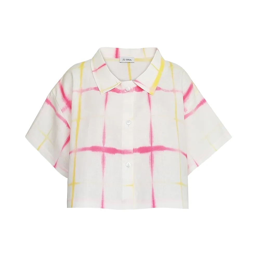 Linen Cropped Shirt