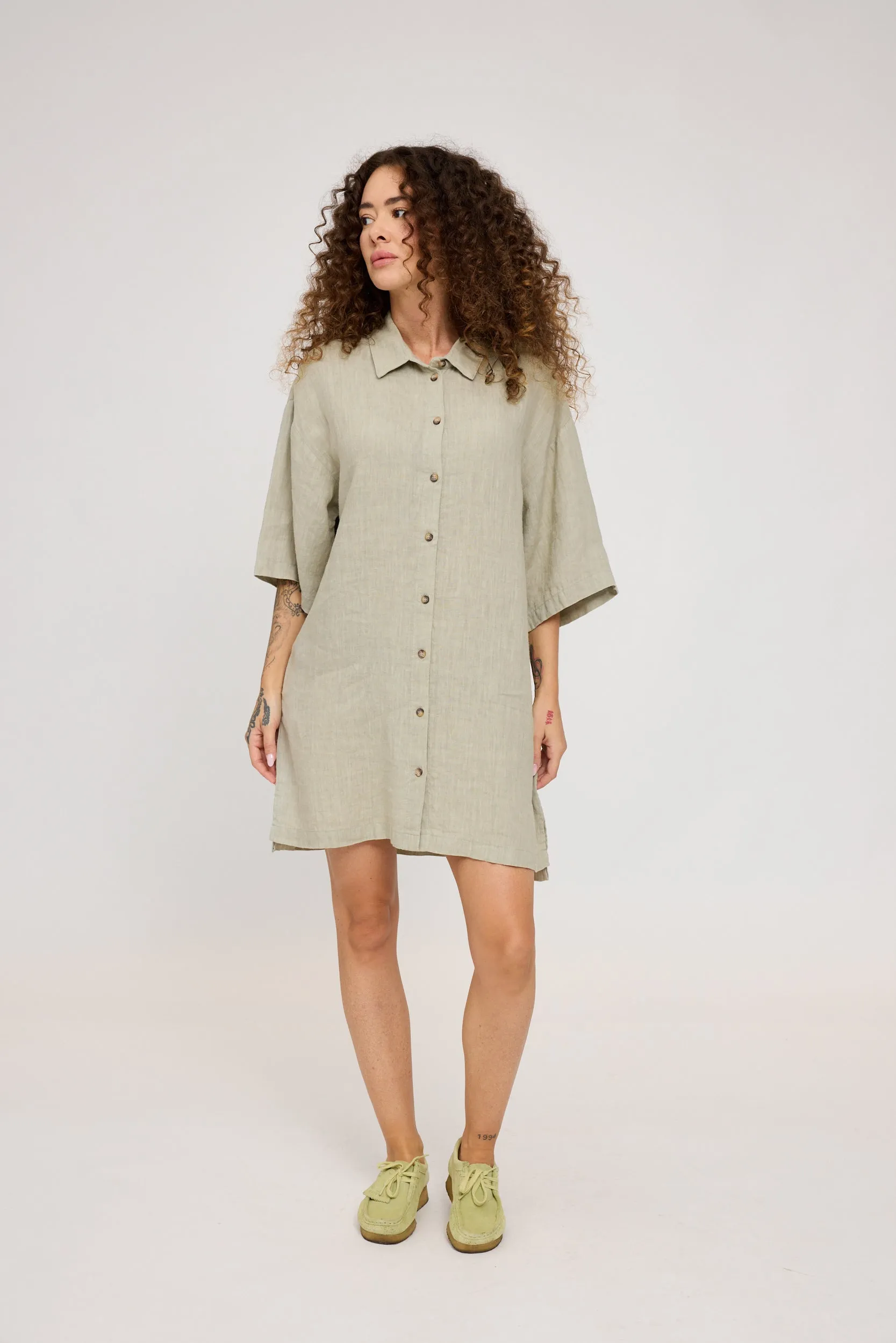 Linen Shirt Dress