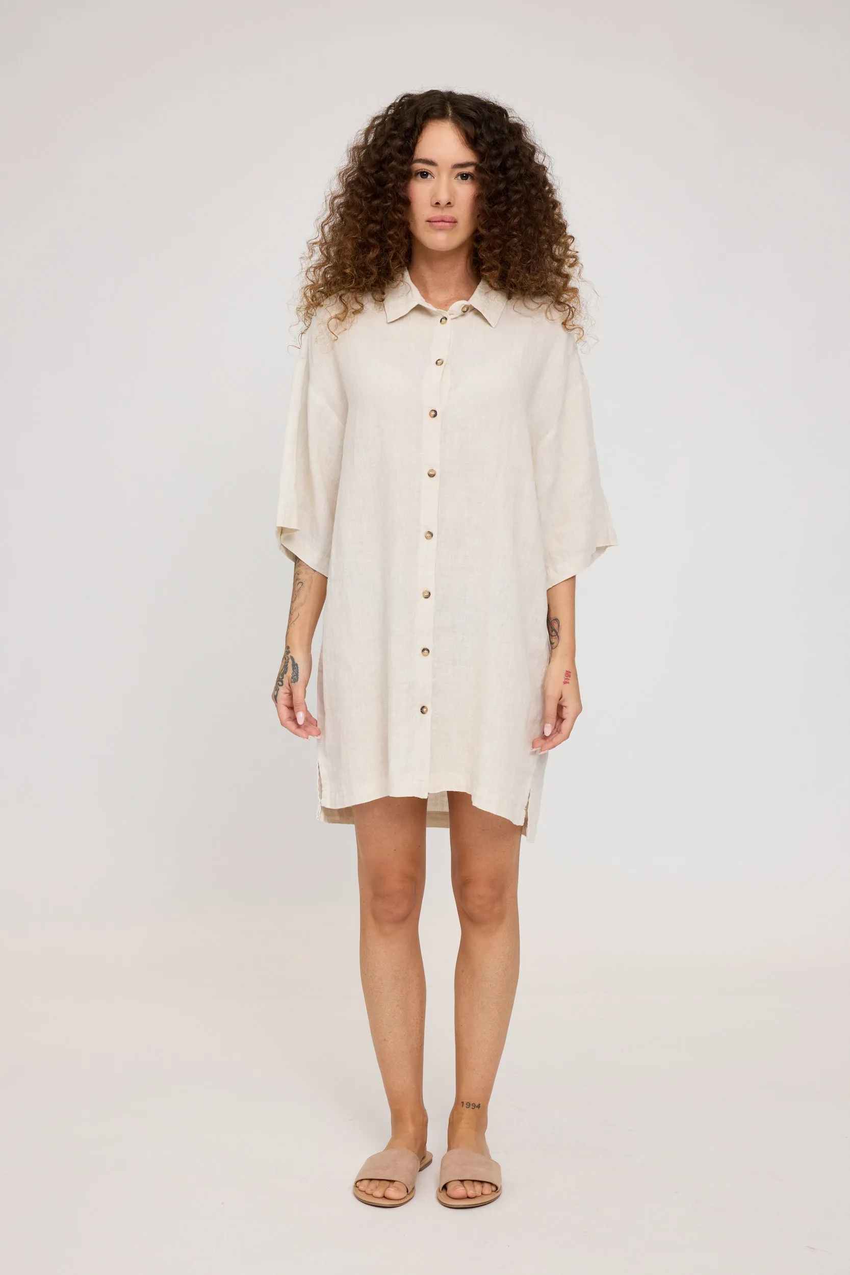 Linen Shirt Dress