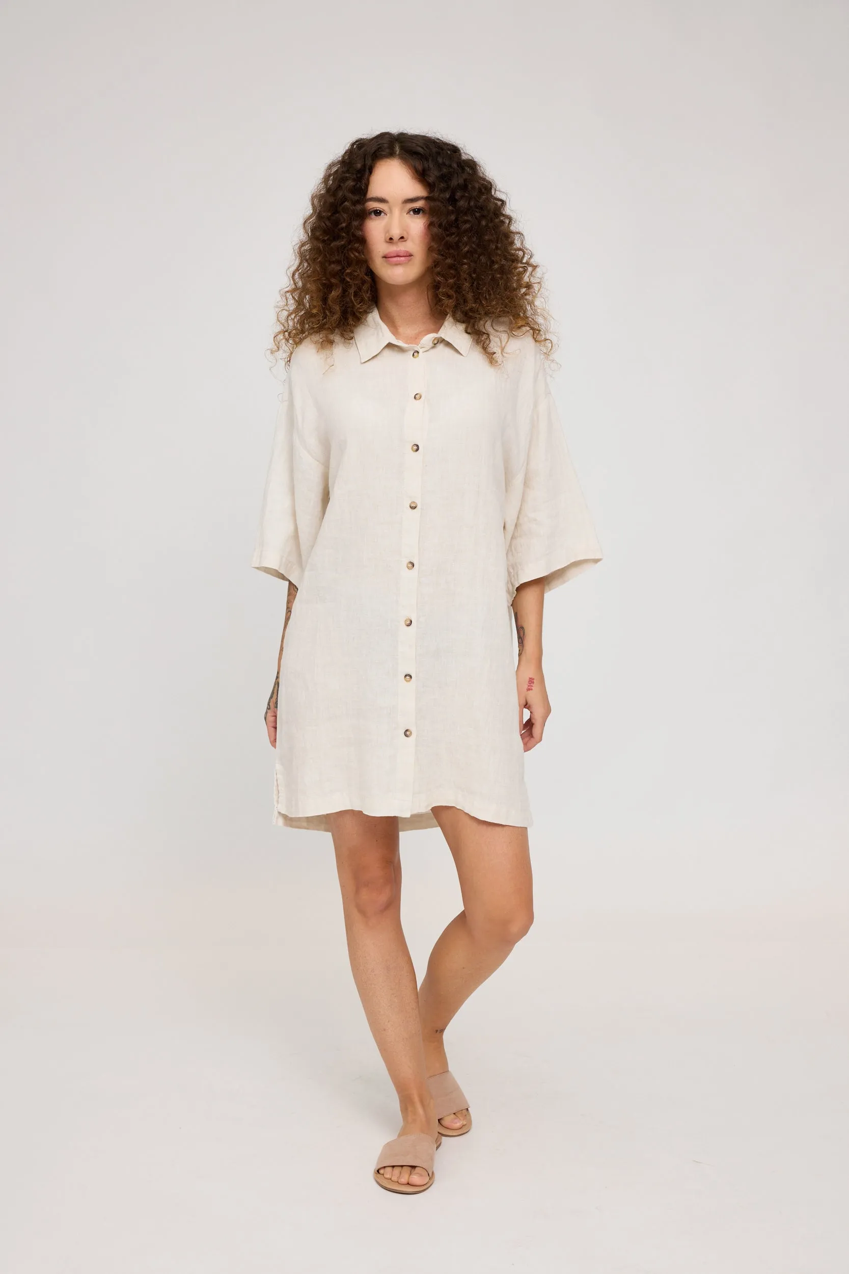 Linen Shirt Dress