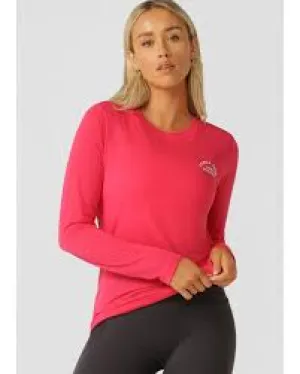 Lorna Jane Lotus Long Sleeve Top - Neon Raspberry