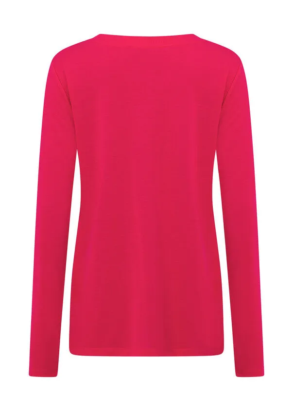 Lorna Jane Lotus Long Sleeve Top - Neon Raspberry