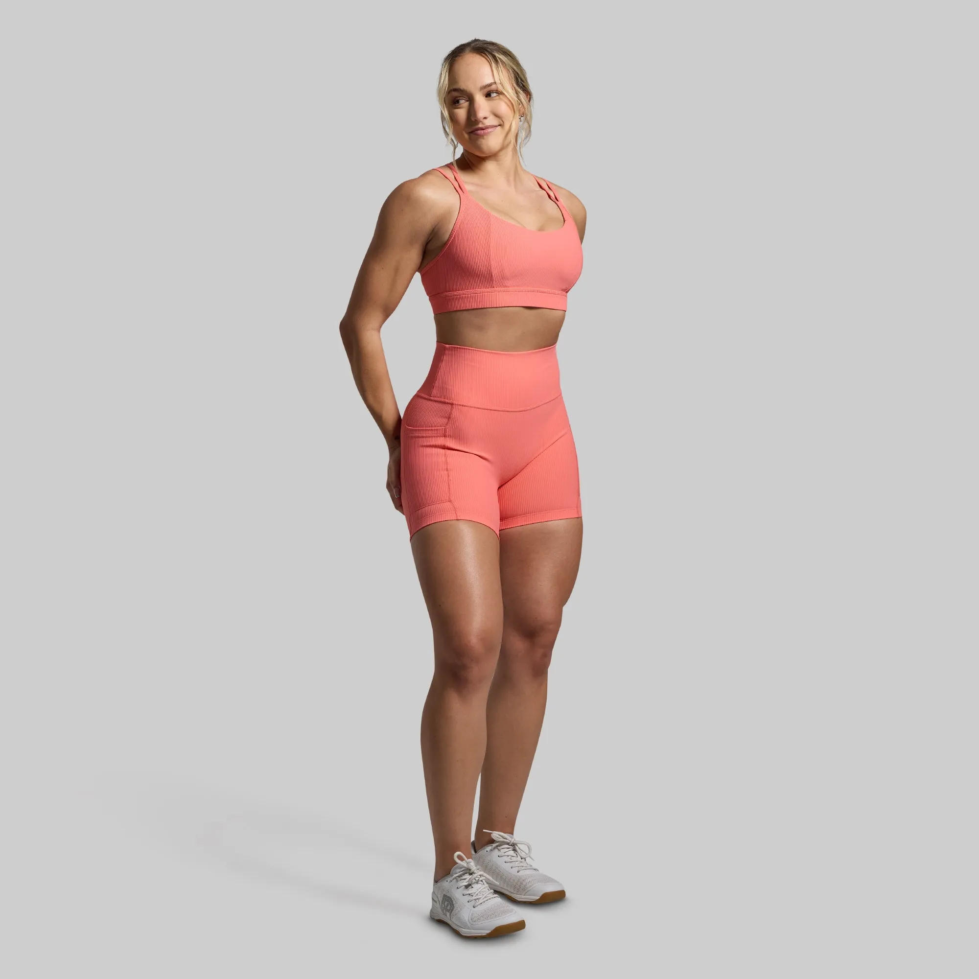 Lotus Sports Bra (Hot Peach)