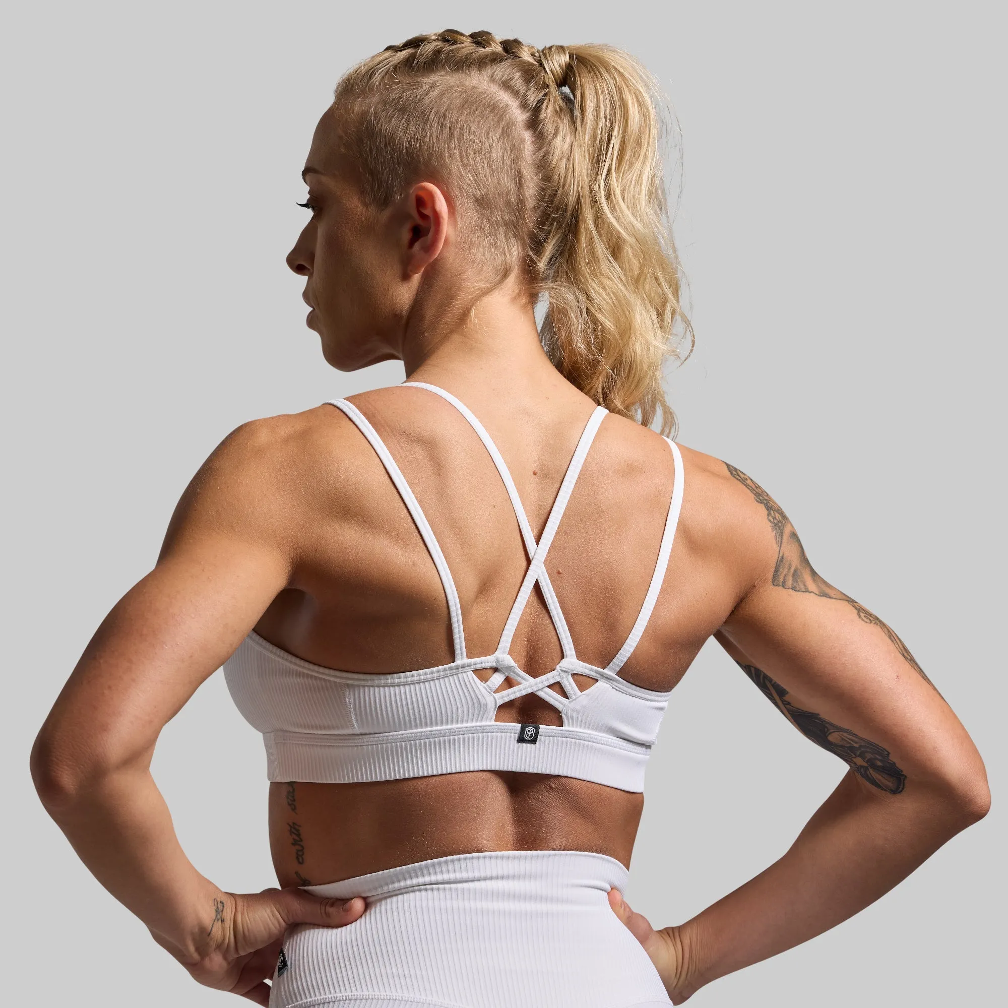Lotus Sports Bra (White)
