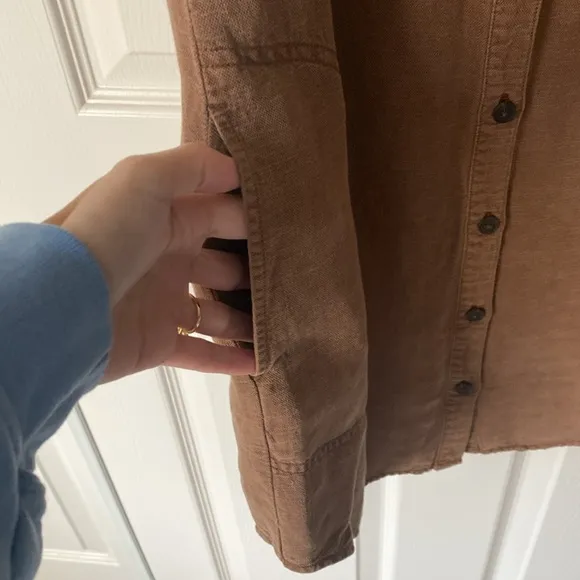 Lucky Brand Brown Button-Up Dress
