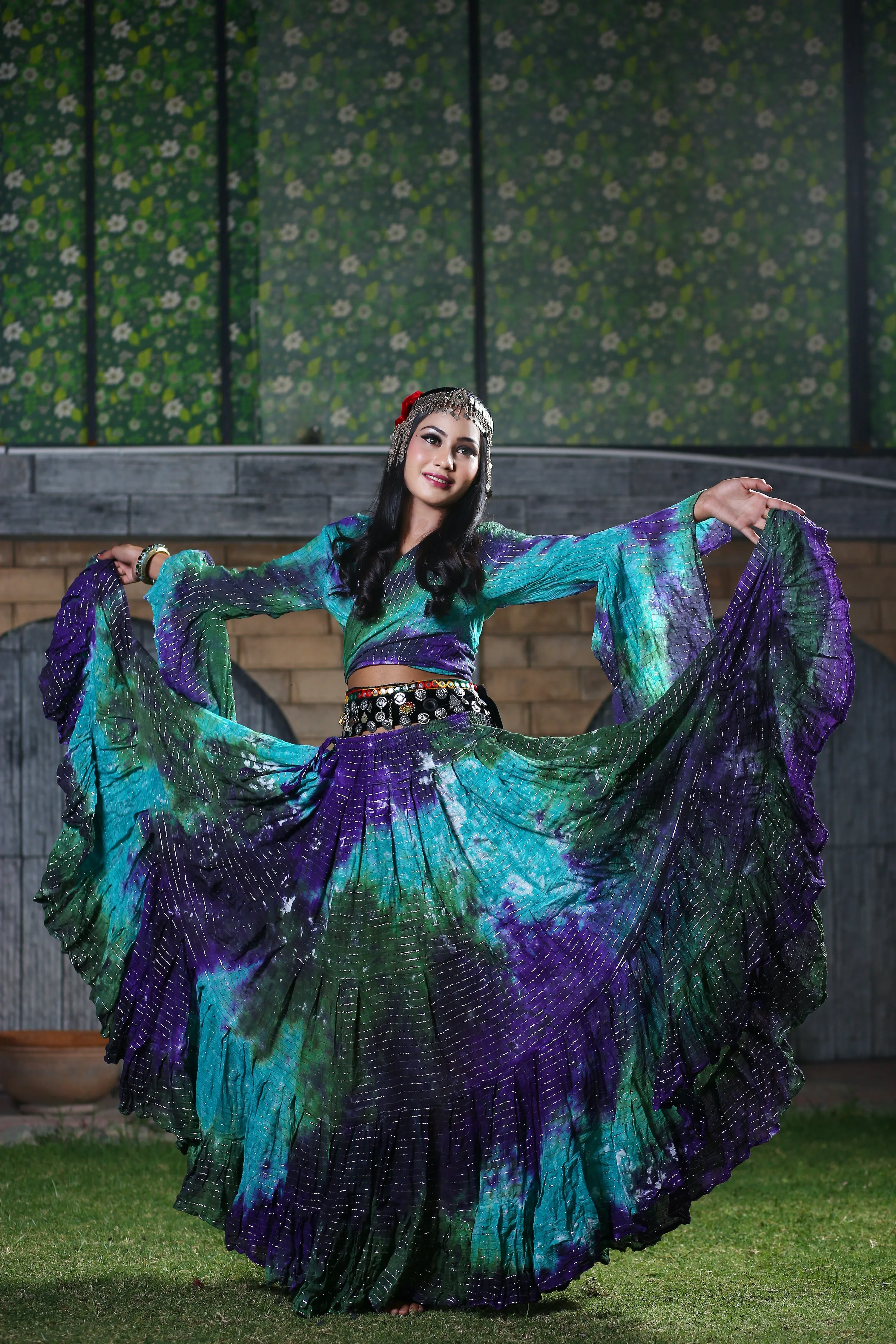 Lurex marble tie dye batik top #3