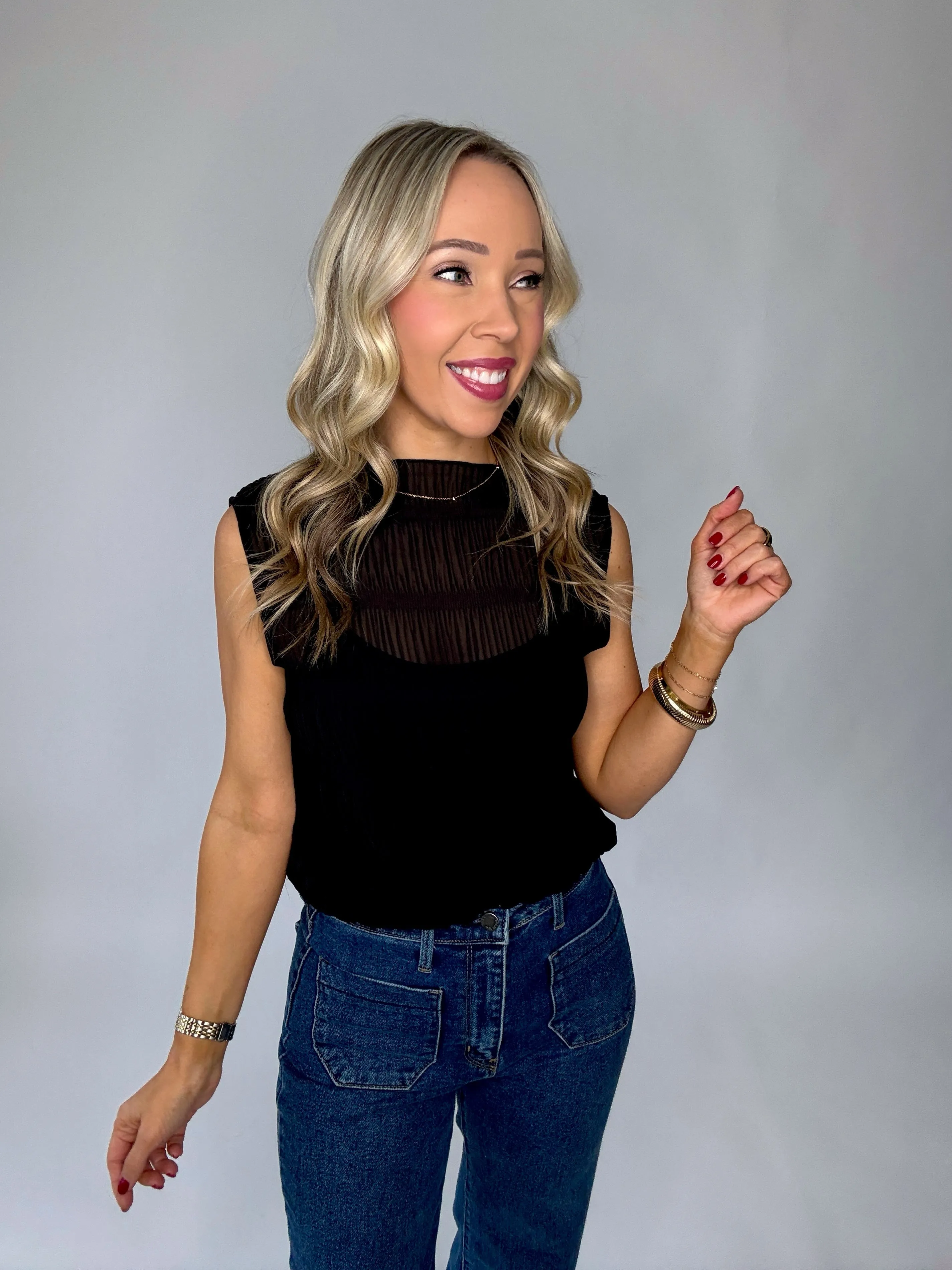 Luxe Layer Duo Top - Black