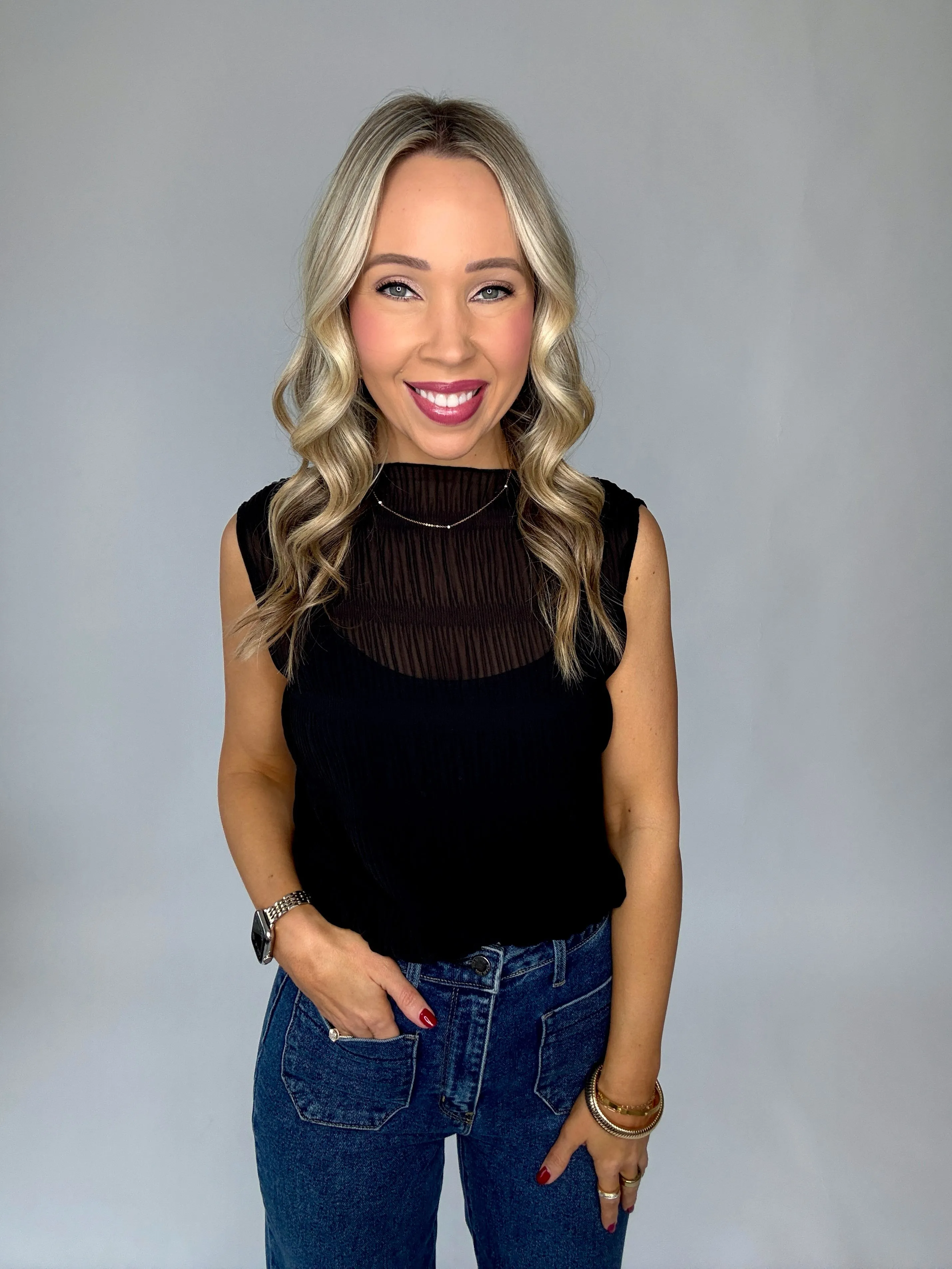 Luxe Layer Duo Top - Black