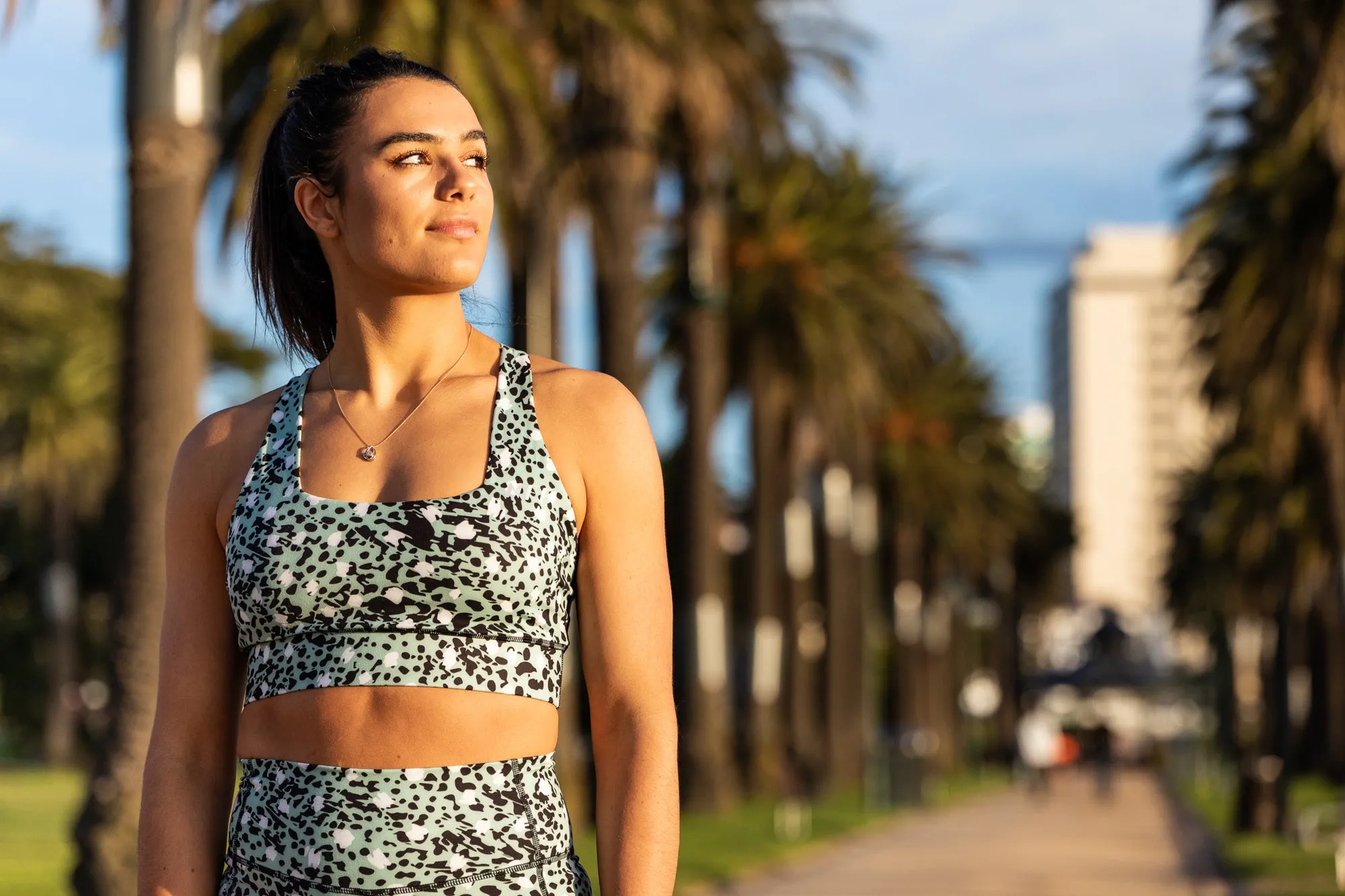 LUXE RANGE GREEN SPORTS BRA