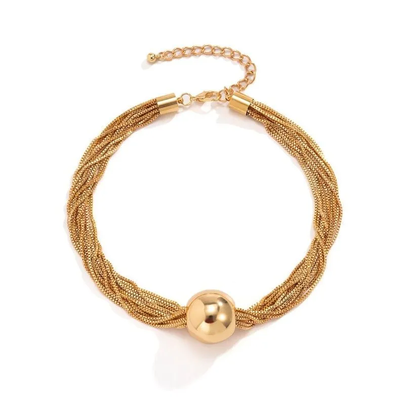 Luxury Big Ball Pendant Necklace For Women Wedding Jewelry