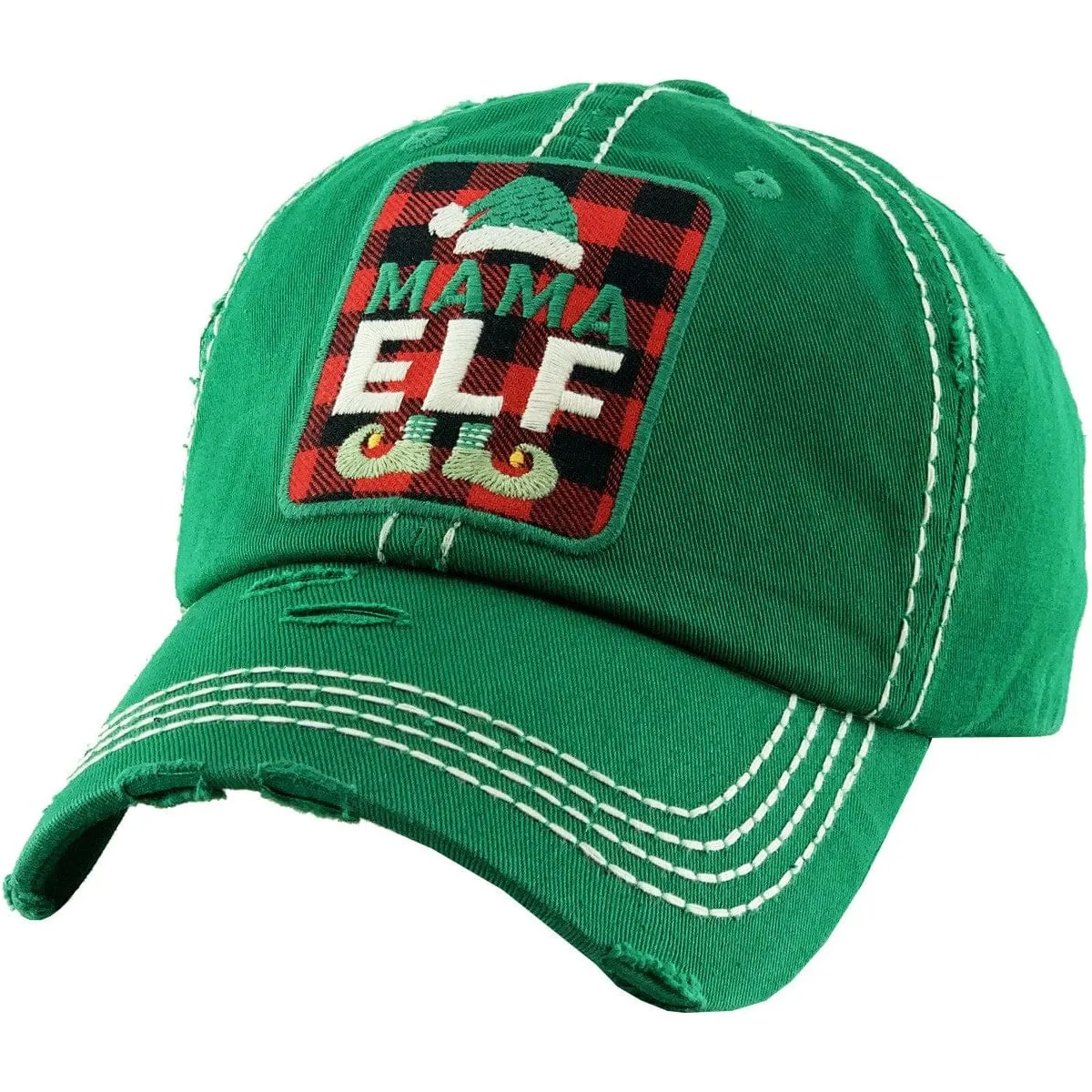 Mama elf washed vintage ballcap