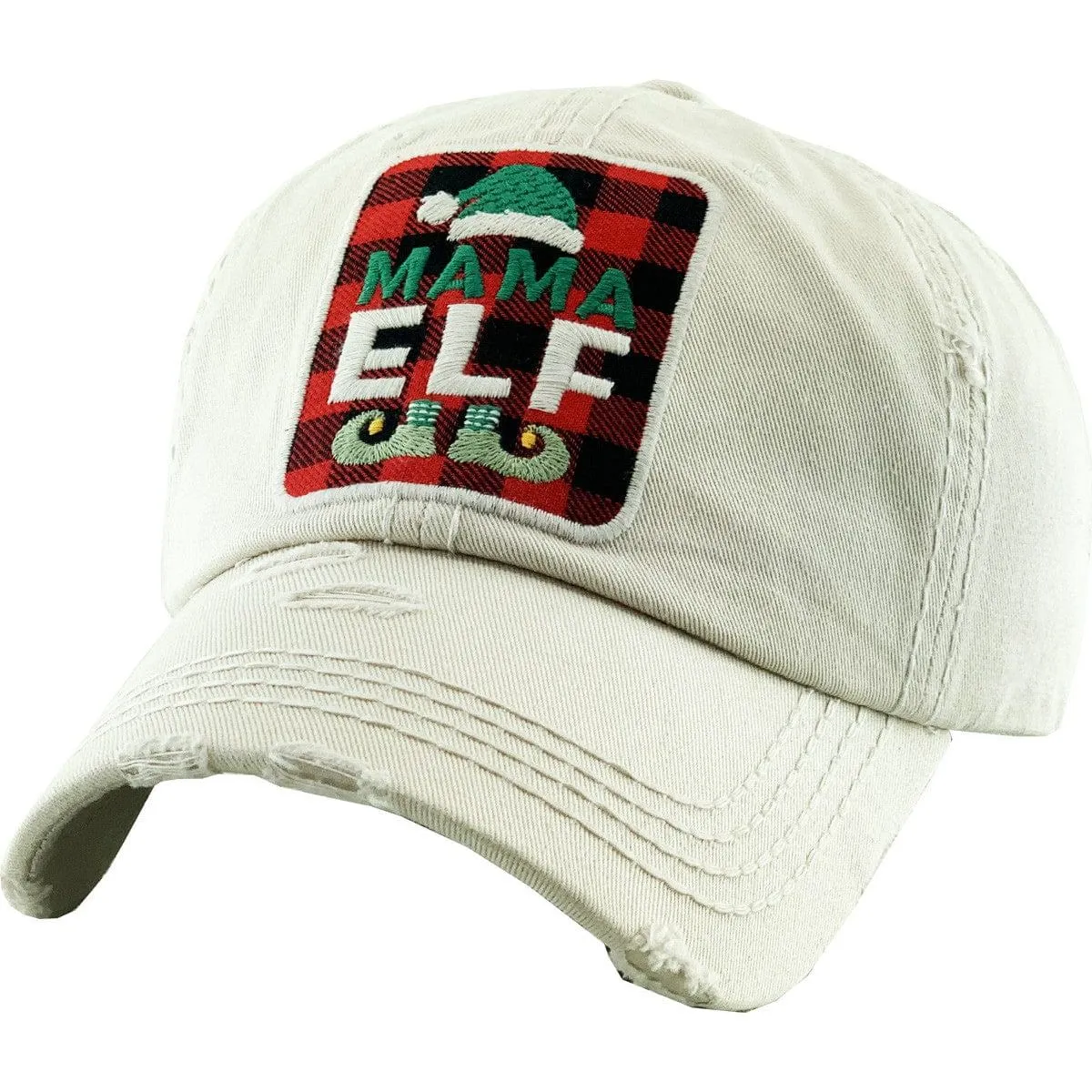 Mama elf washed vintage ballcap