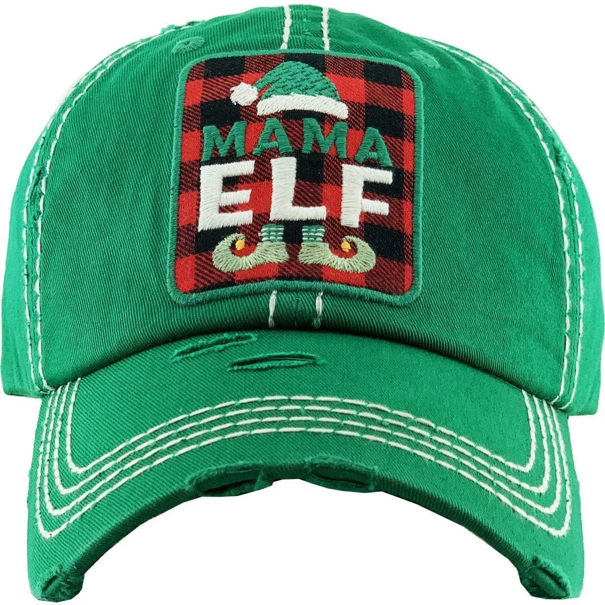 Mama elf washed vintage ballcap
