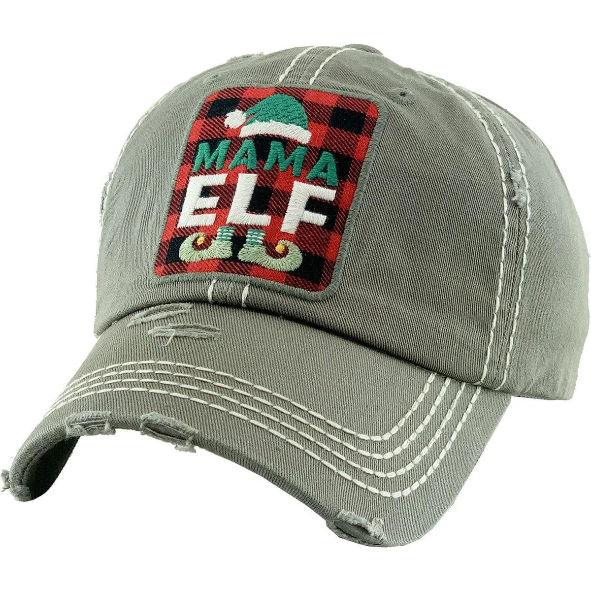 Mama elf washed vintage ballcap