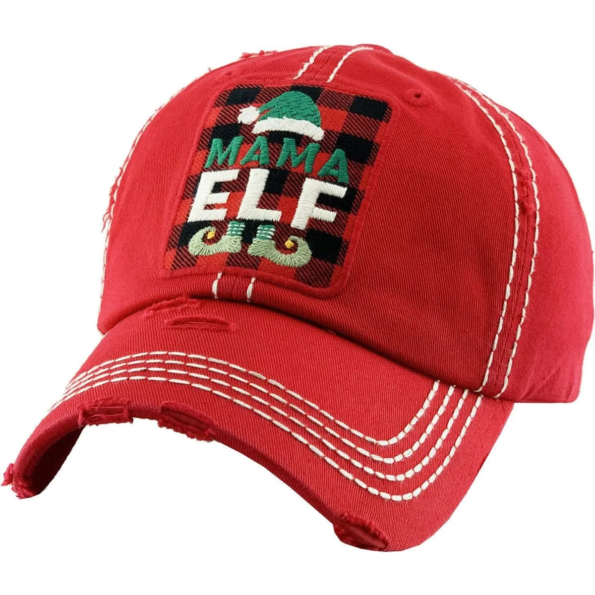 Mama elf washed vintage ballcap