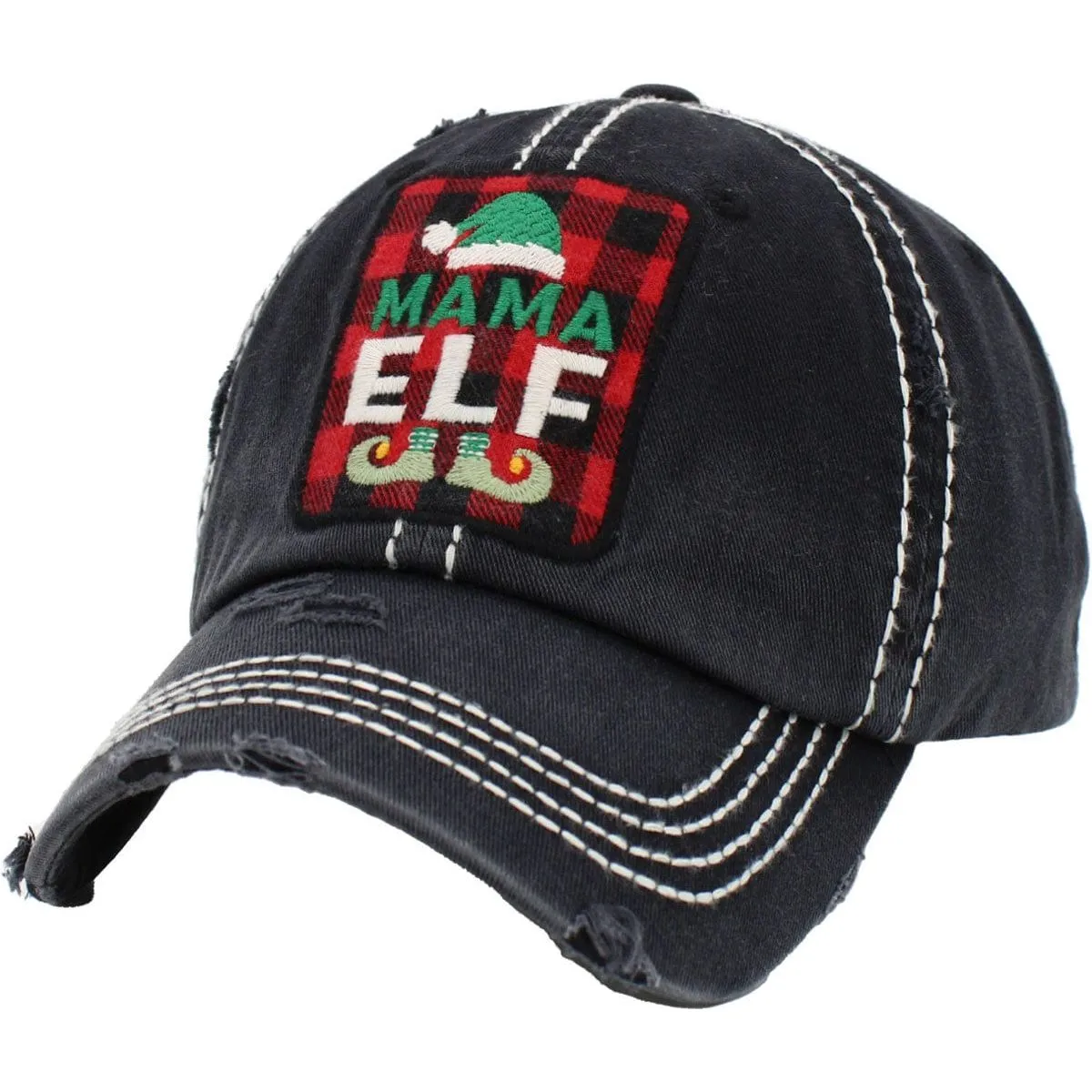 Mama elf washed vintage ballcap